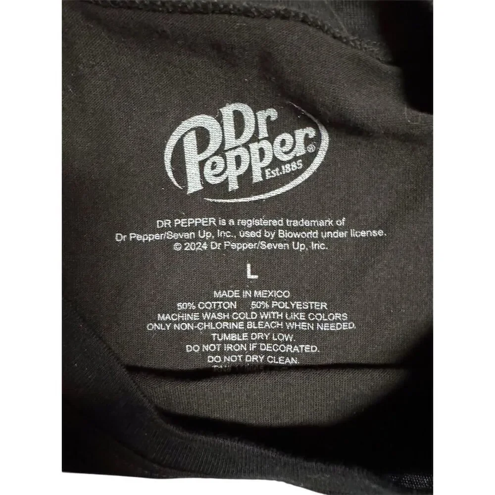 Dr. Pepper "Have One For The Road" Graphic T-Shirt Black Size L - Picture 5 of 5